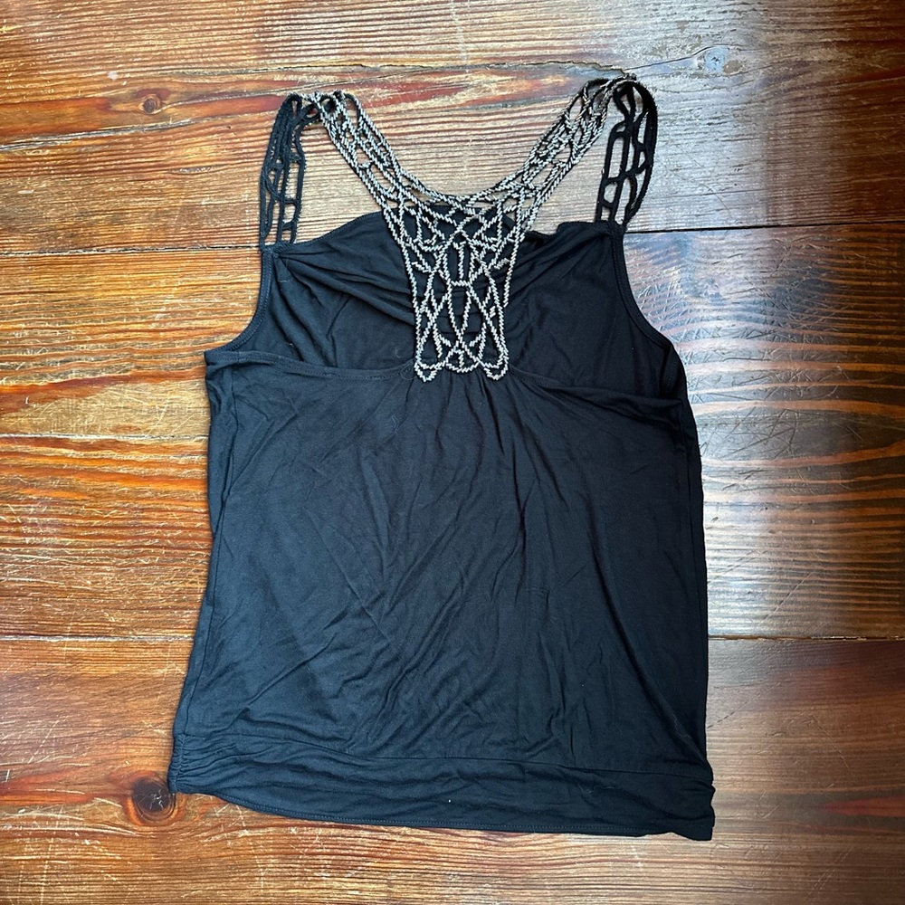 Express Beaded Racerback Tank XS